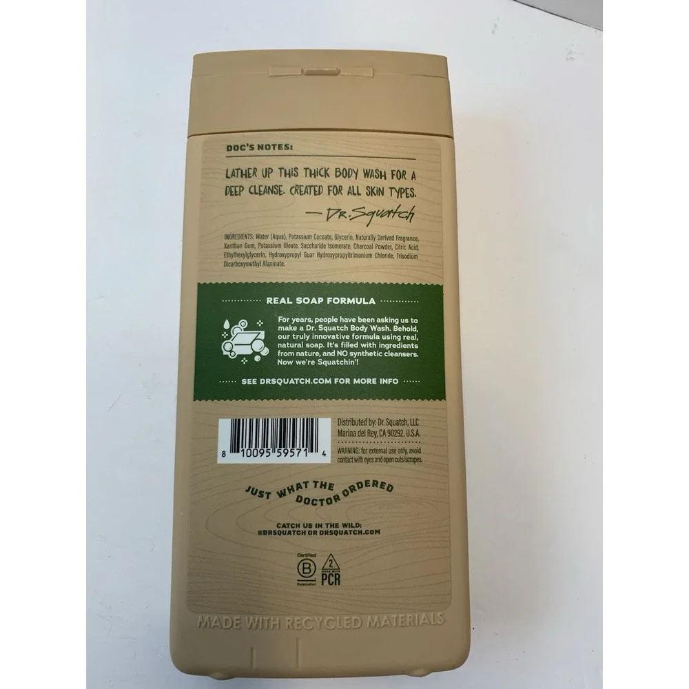DR. Squatch Men's Pine Tar Body Wash 14oz - New‎